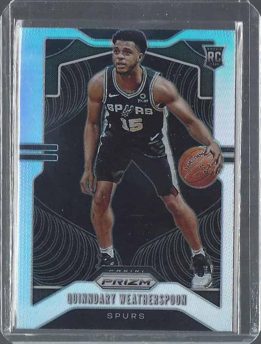 QUINNDARY WEATHERSPOON 2019-20 PANINI PRIZM SILVER ROOKIE PRIZMS SSP RC #285