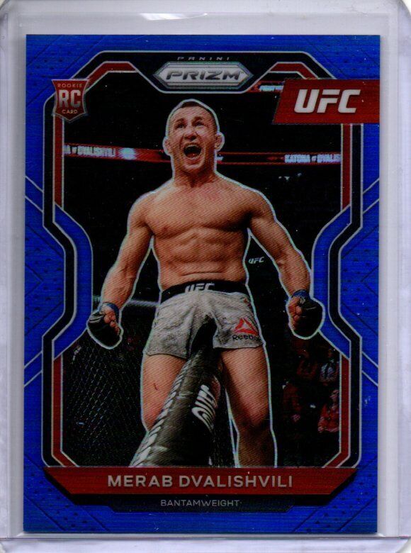 MERAB DVALISHVILI 2021 PANINI PRIZM UFC BLUE PRIZM RC #D 165/199