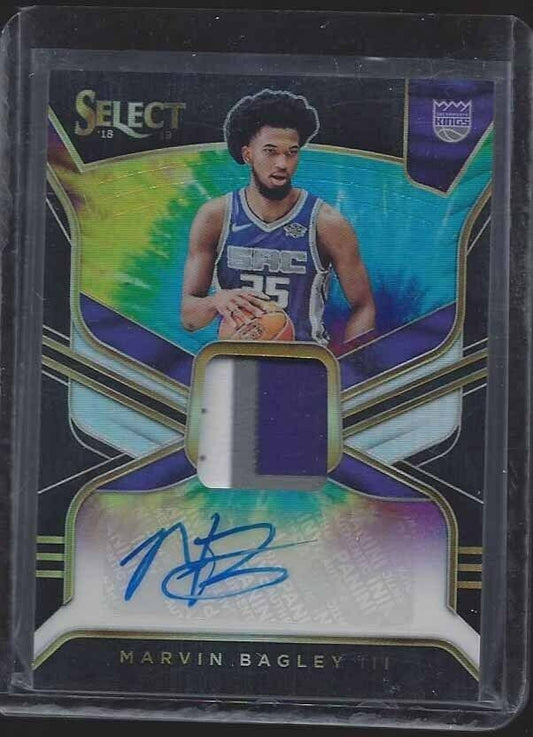 MARVIN BAGLEY 2018-19 SELECT TIE DYE PRIZM RPA 3 COLOR PATCH AUTO RC #D 17/25