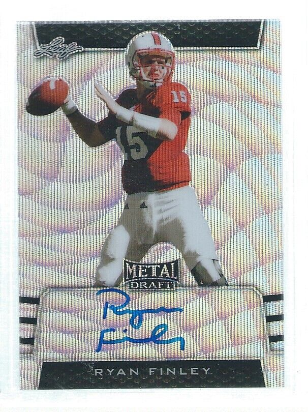 RYAN FINLEY 2019 LEAF METAL DRAFT ON CARD AUTO WAVE PRIZM RC