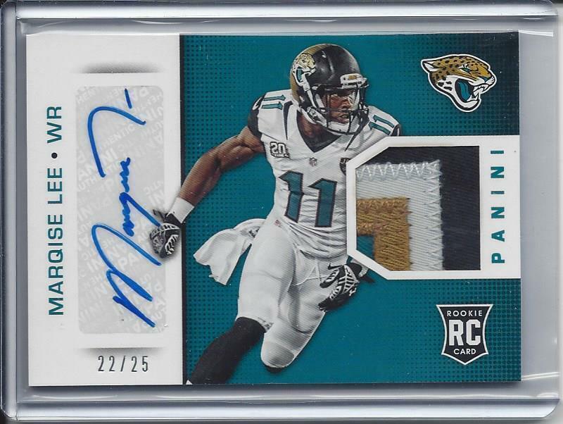 MARQISE LEE 2015 PANINI SUPER BOWL RPA 4 COLOR ROOKIE PATCH AUTO RC #D 22/25