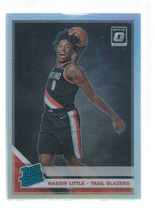 NASSIR LITTLE 2019-20 PANINI DONRUSS OPTIC SILVER HOLO PRIZMS RC #154