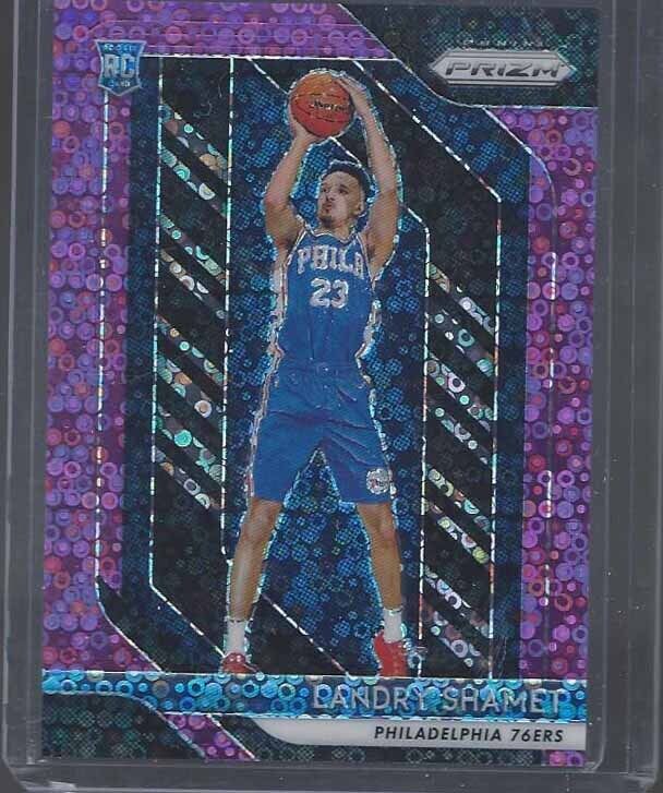 LANDRY SHAMET 2018-19 PANINI PRIZM PURPLE FAST BREAK ROOKIE PRIZMS RC #D /75