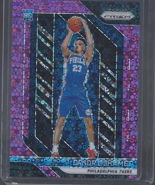 LANDRY SHAMET 2018-19 PANINI PRIZM PURPLE FAST BREAK ROOKIE PRIZMS RC #D /75