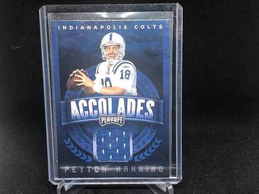 PEYTON MANNING 2018 PLAYOFF ACCOLADES JERSEY RELIC # 4