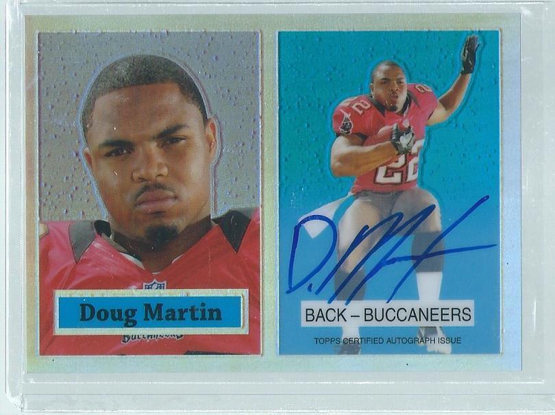 DOUG MARTIN 2012 TOPPS ON CARD RETRO ROOKIE AUTO REFRACTOR RC #26