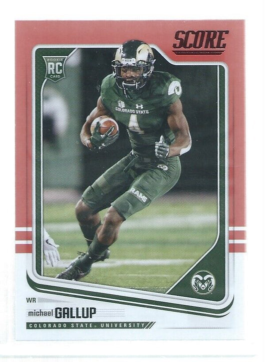 MICHAEL GALLUP 2018 SCORE RED ROOKIE RC SP #388