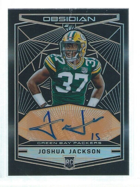 JOSHUA JACKSON 2018 PANINI OBSIDIAN AUTO ELECTRIC ETCH ORANGE RC #D 5/50