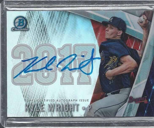 KYLE WRIGHT 2017 BOWMAN CHROME CLASS OF 2017 REFRACTOR ON CARD AUTO #D 75/250