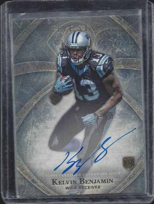 KELVIN BENJAMIN 2014 TOPPS 5 FIVE STAR PANTHERS ON CARD ROOKIE AUTO RC