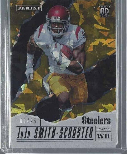 JUJU SMITH SCHUSTER 2017 PANINI FATHERS DAY CRACKED ICE STEELERS ROOKIE RC /25