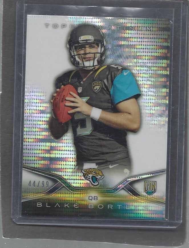 BLAKE BORTLES 2014 TOPPS PLATINUM PULSAR ROOKIE REFRACTOR RC #D 44/99