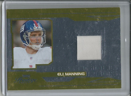 1/1 ELI MANNING 2007 PRESTIGE PRESTIGIOUS PROS JERSEY #D 10/50 HIS JERSEY #10 !!