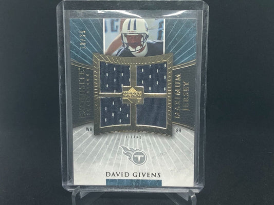 DAVID GIVENS 2006 UPPER DECK EXQUISITE MAXIMUM JERSEY GAME USED #D 10/35