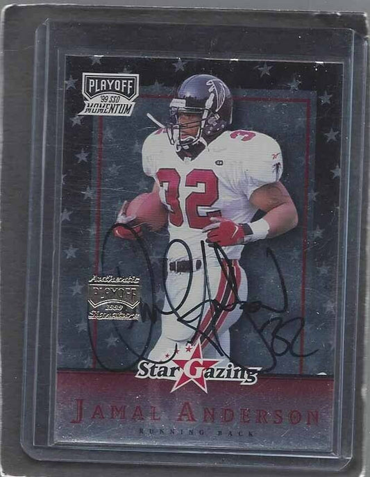 JAMAL ANDERSON 1999 PLAYOFF MOMENTUM SSD STAR GAZING ON CARD AUTO #8