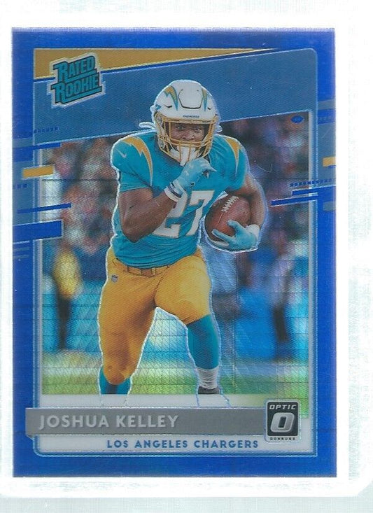JOSHUA KELLEY 2020 DONRUSS OPTIC HOLO RATED ROOKIE BLUE HYPER RC #188