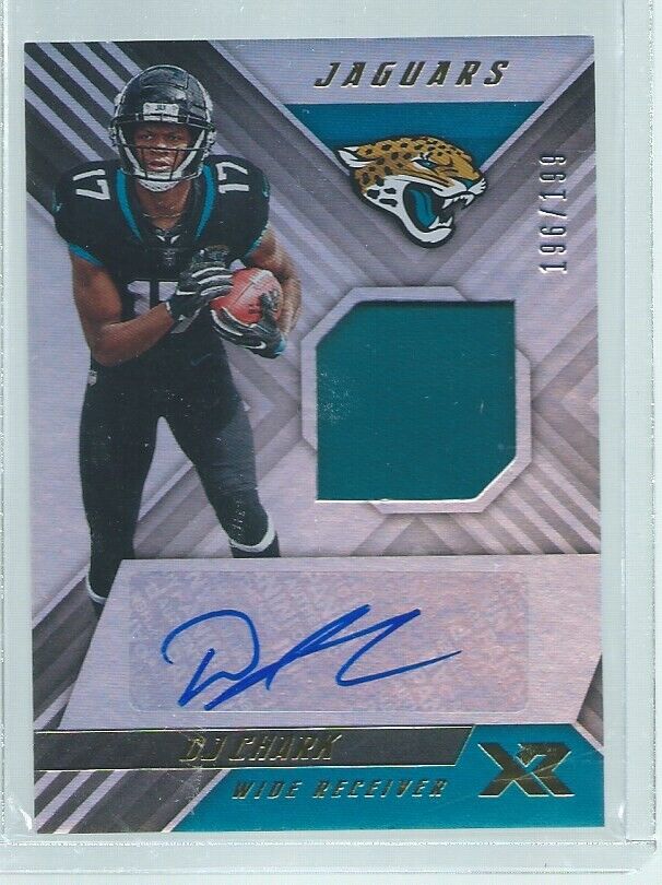 D.J. CHARK 2018 PANINI XR JERSEY AUTO RC #D /199