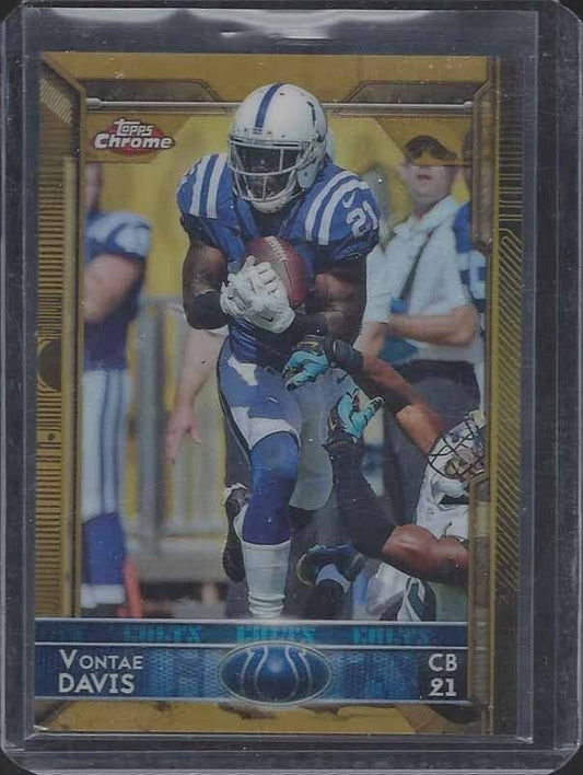 VONTAE DAVIS 2015 TOPPS CHROME COLTS GOLD REFRACTOR #D 36/50