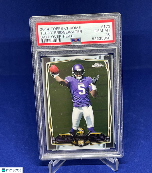 TEDDY BRIDGEWATER 2014 TOPPS CHROME TRUE ROOKIE RC #173 PSA 10 GEM MINT