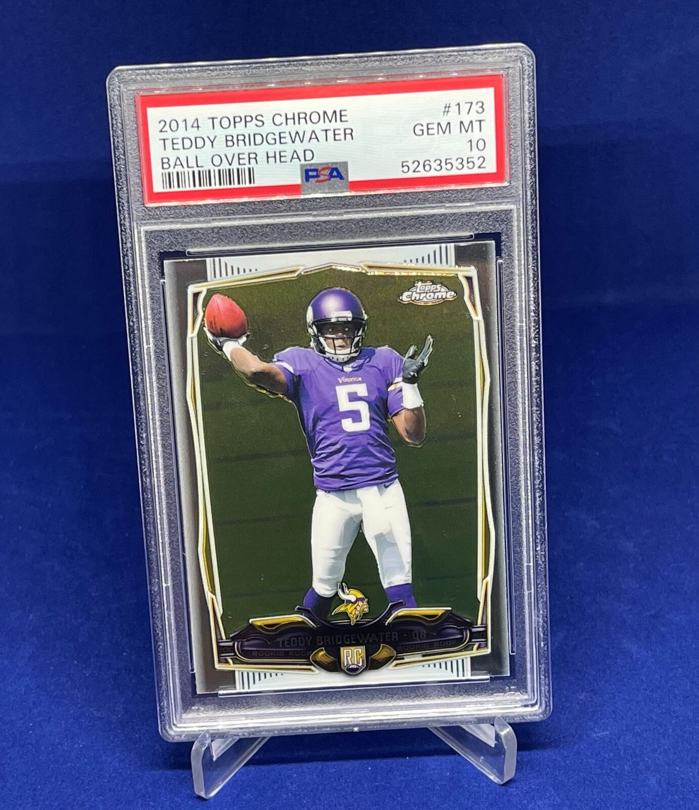 TEDDY BRIDGEWATER 2014 TOPPS CHROME TRUE ROOKIE RC #173 PSA 10 GEM MINT
