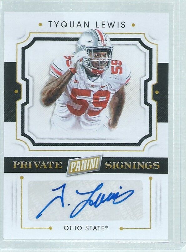 TYQUAN LEWIS 2019 PANINI FATHER'S DAY PRIVATE SIGNATURES OHIO STATE AUTO RC