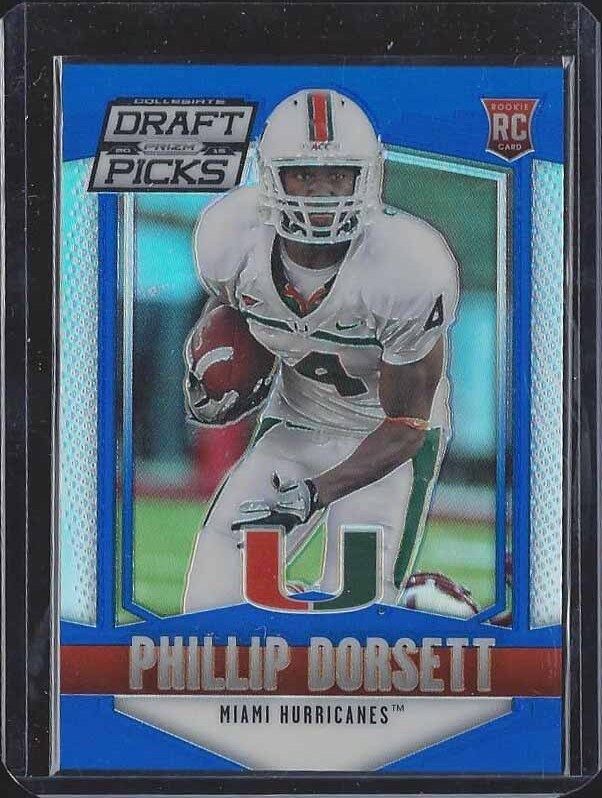 PHILLIP DORSETT 2015 PANINI PRIZM DRAFT PICKS BLUE PRIZMS RC #D 18/75