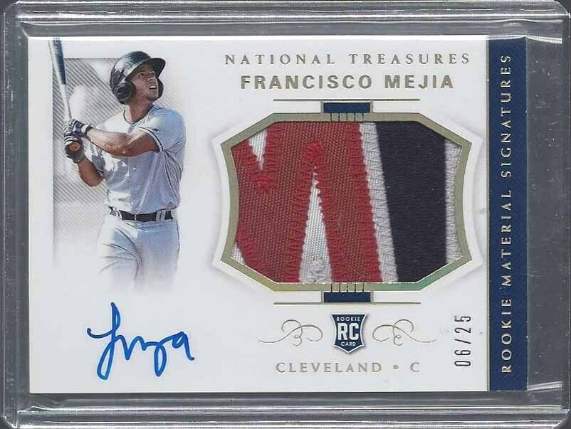 FRANCISCO MEJIA 2018 NATIONAL TREASURES RPA 3 COLOR NAMEPLATE PATCH AUTO RC /25