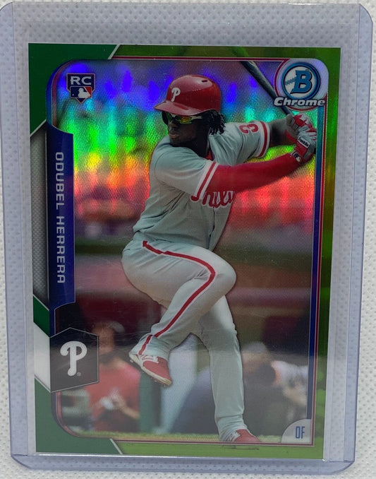 ODUBEL HERRERRA 2015 BOWMAN CHROME GREEN REFRACTOR RC #D 14/99