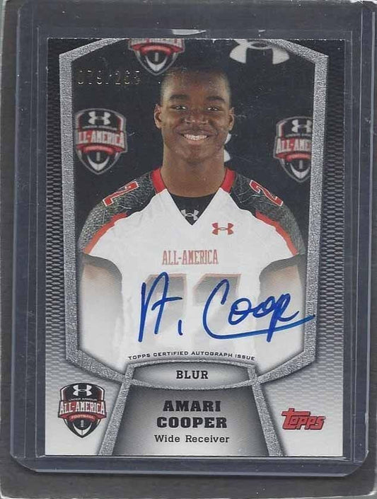 AMARI COOPER 2012 TOPPS UNDER ARMOUR ALL AMERICA ON CARD HIGH SCHOOL AUTO /265