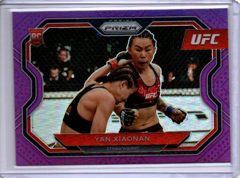 YAN XIAONAN 2021 PANINI PRIZM UFC PURPLE PRIZM RC #D 55/149