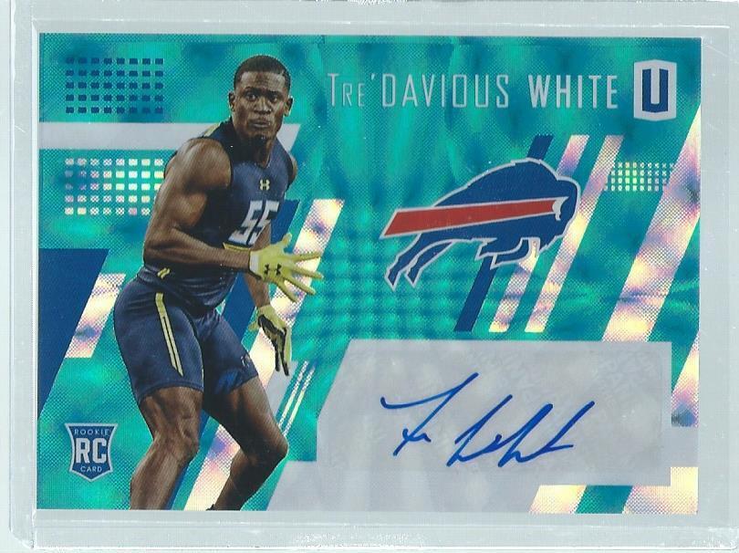 TRE'DAVIOUS WHTE 2017 PANINI UNPARALLELED FUTURE FRAME AUTO RC #D 8/25