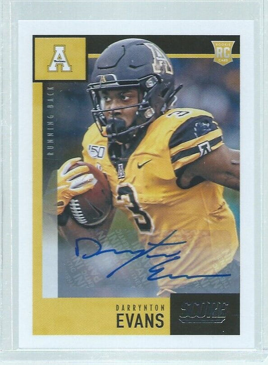 DARRYNTON EVANS 2020 PANINI SCORE AUTO RC #379
