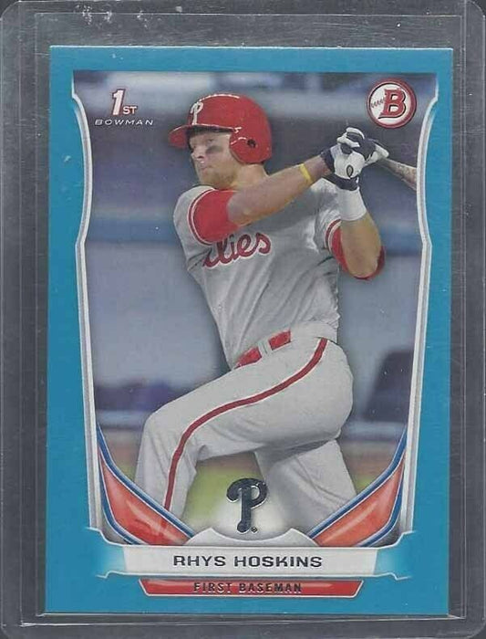 RHYS HOSKINS 2014 BOWMAN DRAFT PROSPECT 1ST PROSPECT BLUE #D 198/399
