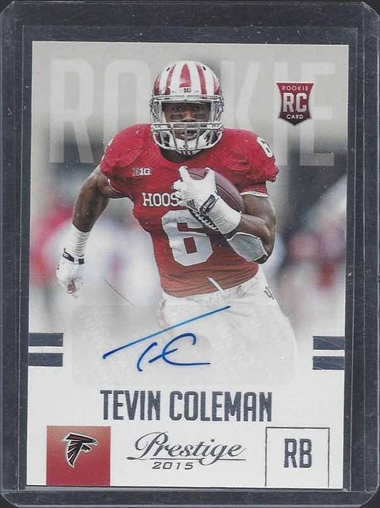 TEVIN COLEMAN 2015 PRESTIGE FALCONS INDIANA HOOSIERS ROOKIE AUTO RC #289