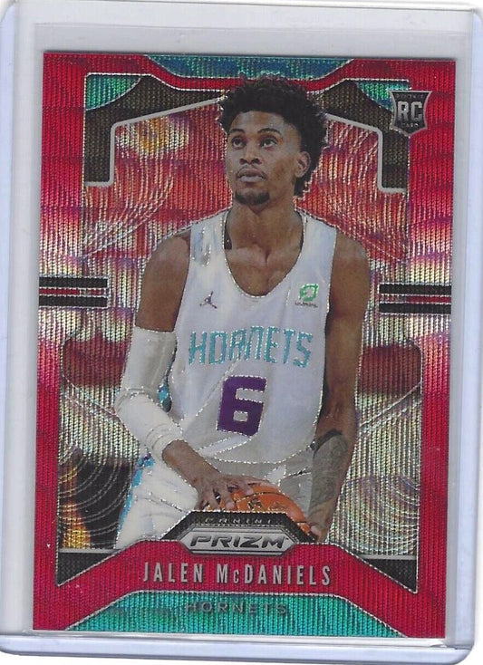JALEN MCDANIELS 2019-20 PANINI PRIZM RED RUBY WAVE ROOKIE RC #297