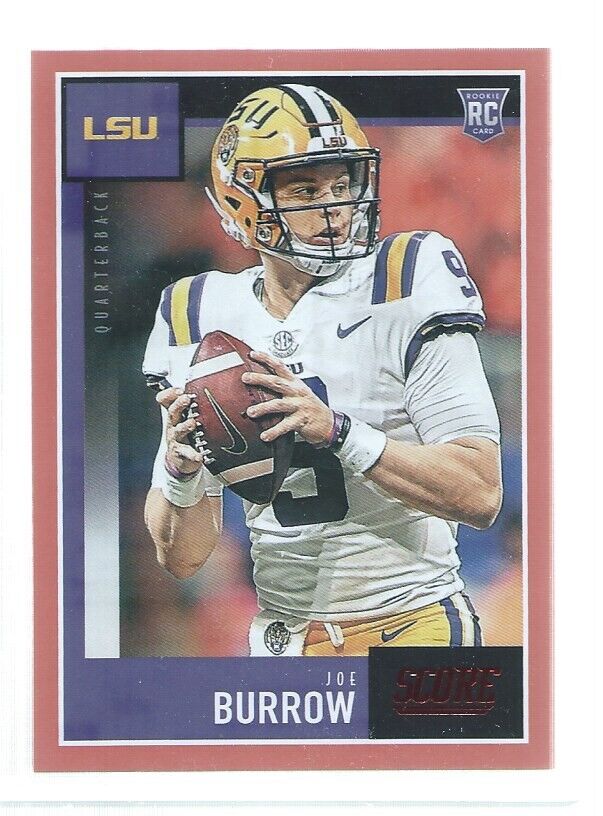 JOE BURROW 2020 SCORE RED LSU ROOKIE RC SP #360