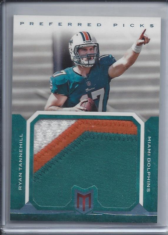 1/1 RYAN TANNEHILL 2012 MOMENTUM PREFERRED PICKS JUMBO PATCH RC #D 17/25 JSY #17