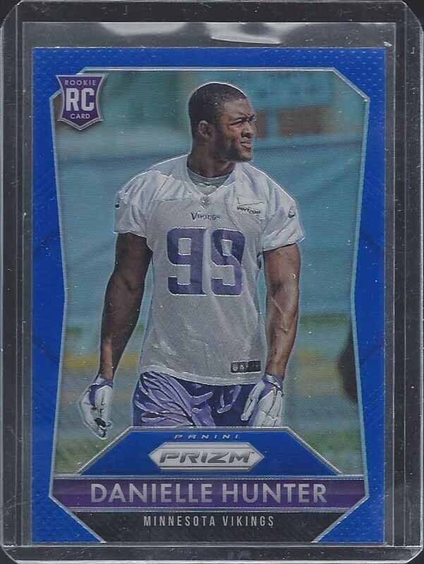 DANIELLE HUNTER 2015 PANINI PRIZM BLUE ROOKIE PRIZMS SP RC #218