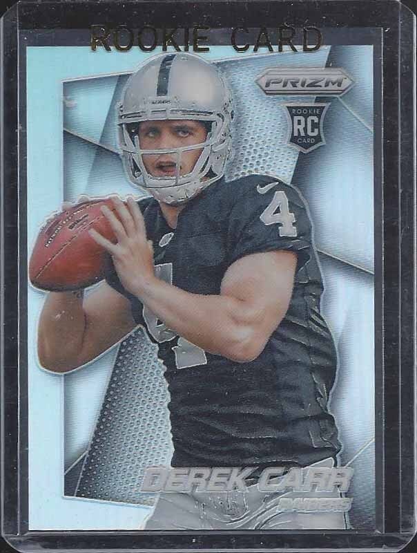 DEREK CARR 2014 PANINI PRIZM SSP PHOTO VARIATION SILVER PRIZMS ROOKIE RC #257