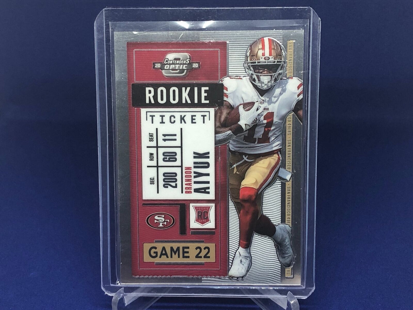BRANDON AIYUK 2020 PANINI CONTENDERS OPTIC ROOKIE TICKET RC # 62