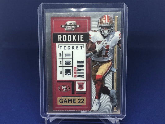 BRANDON AIYUK 2020 PANINI CONTENDERS OPTIC ROOKIE TICKET RC # 62