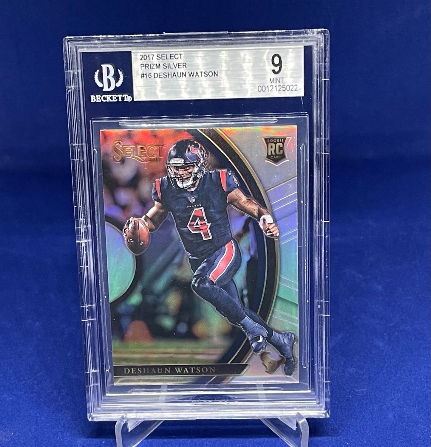 DESHAUN WATSON 2017 PANINI SELECT CONCOURSE PRIZM SILVER RC #16 BGS 9 POP 31