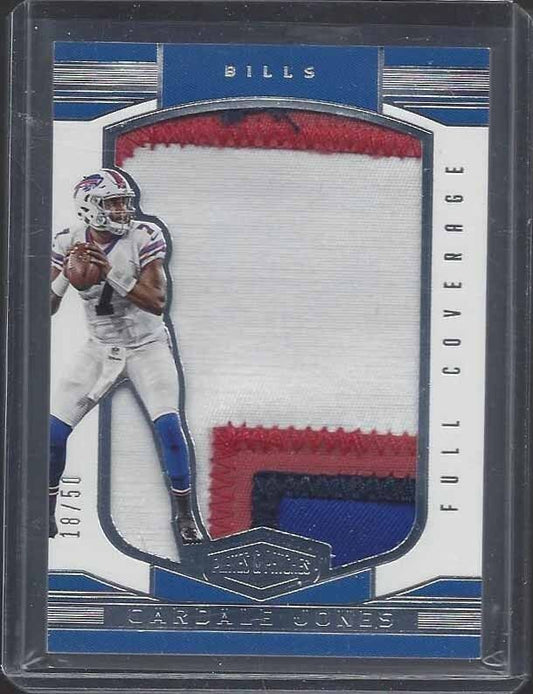 CARDALE JONES 2016 PLATES & PATCHES FULL COVERAGE JUMBO 4 COLOR PATCH RC #D /50