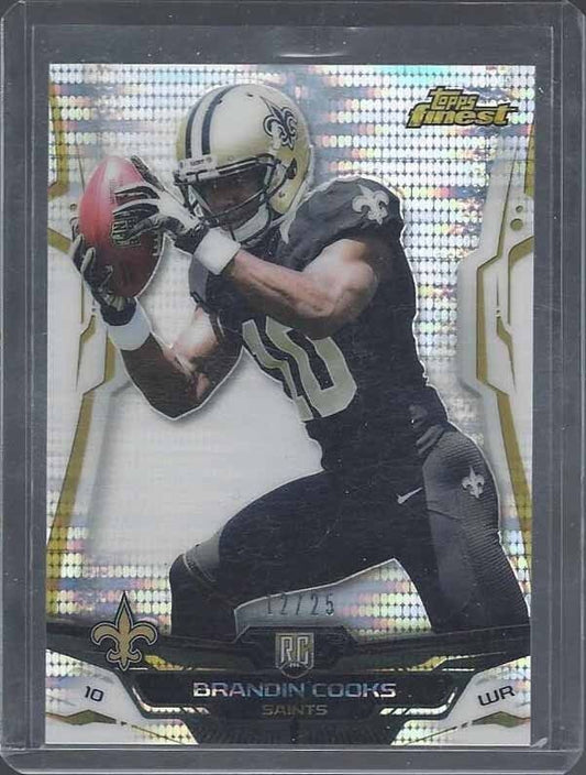 BRANDIN COOKS 2014 TOPPS FINEST ROOKIE PULSAR REFRACTOR RC #D 12/25