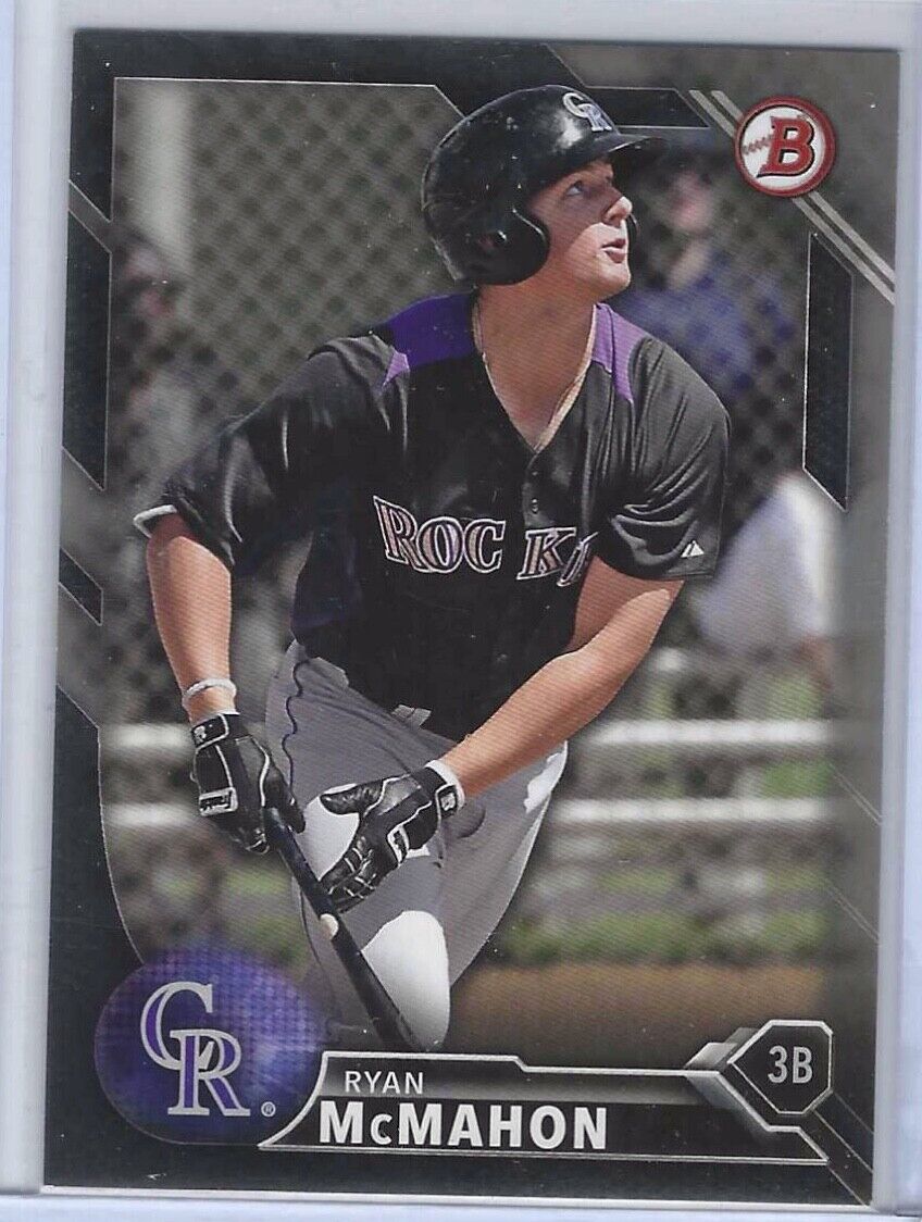 RYAN MCMAHON 2016 BOWMAN BLACK PROSPECT #d 385/499