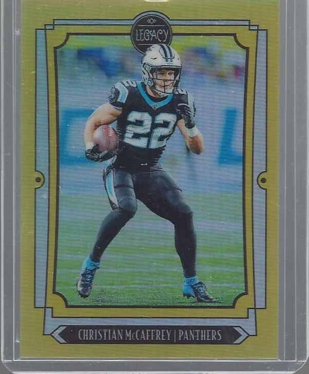 CHRISTIAN MCCAFFREY 2019 PANINI LEGACY GOLD HOLO PRIZM #D 9/25