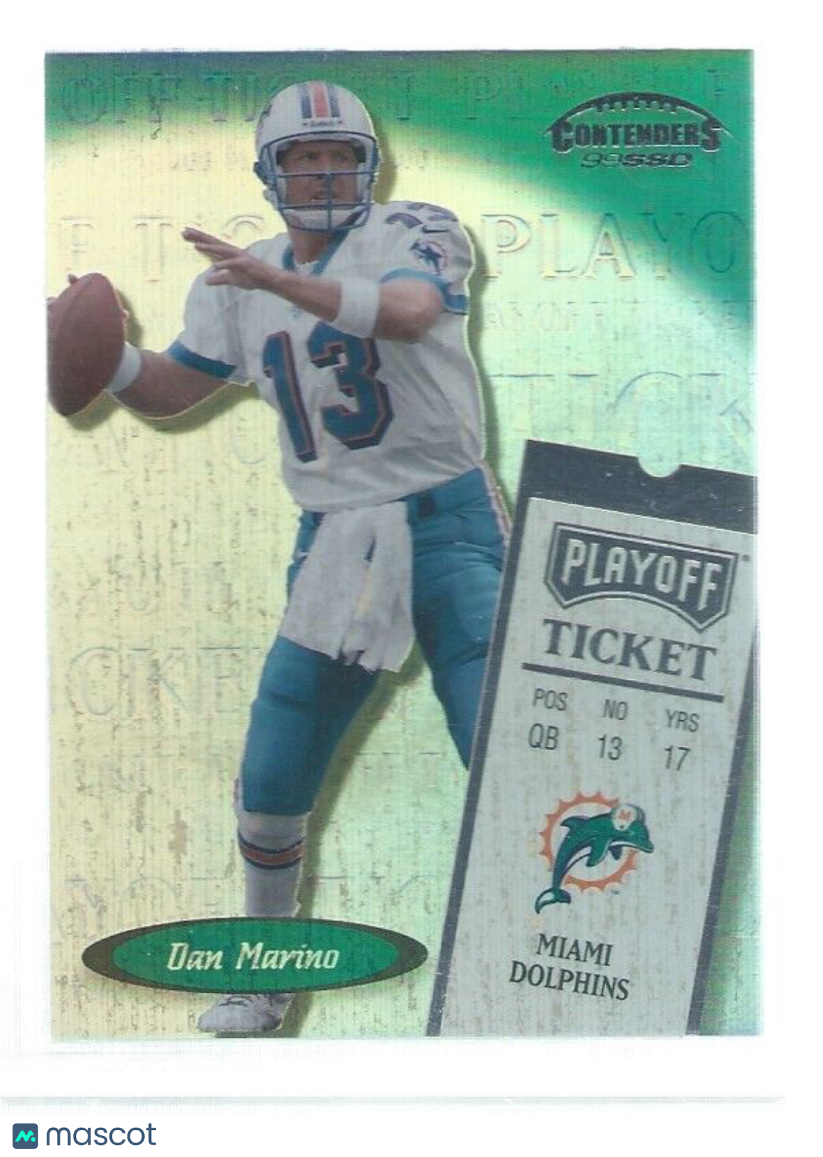 DAN MARINO 1999 CONTENDERS PLAYOFF TICKET #187
