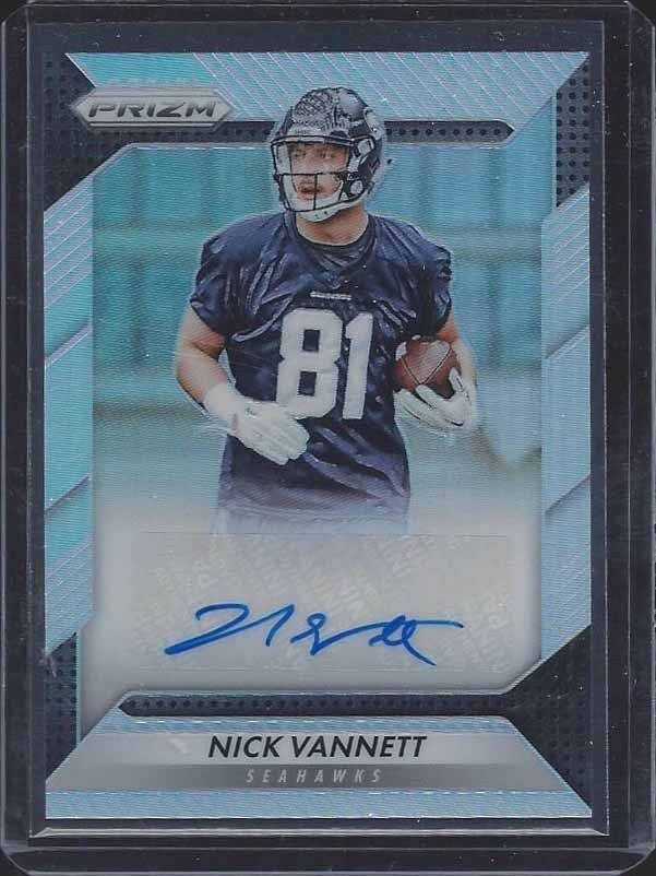 NICK VANNETT 2016 PANINI PRIZM SEAHAWKS SILVER PRIZMS ROOKIE AUTO RC