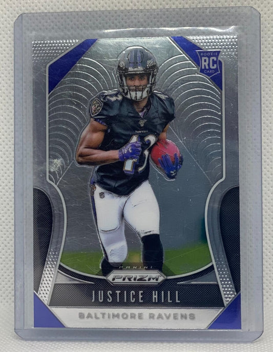 JUSTICE HILL 2019 PANINI PRIZM TRUE ROOKIE RC #328