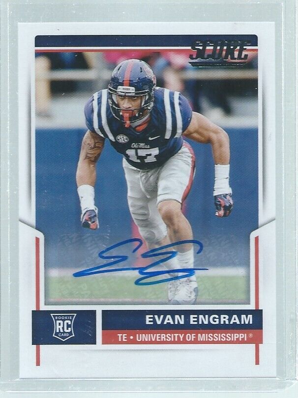 EVAN ENGRAM 2017 PANINI SCORE AUTO RC #425